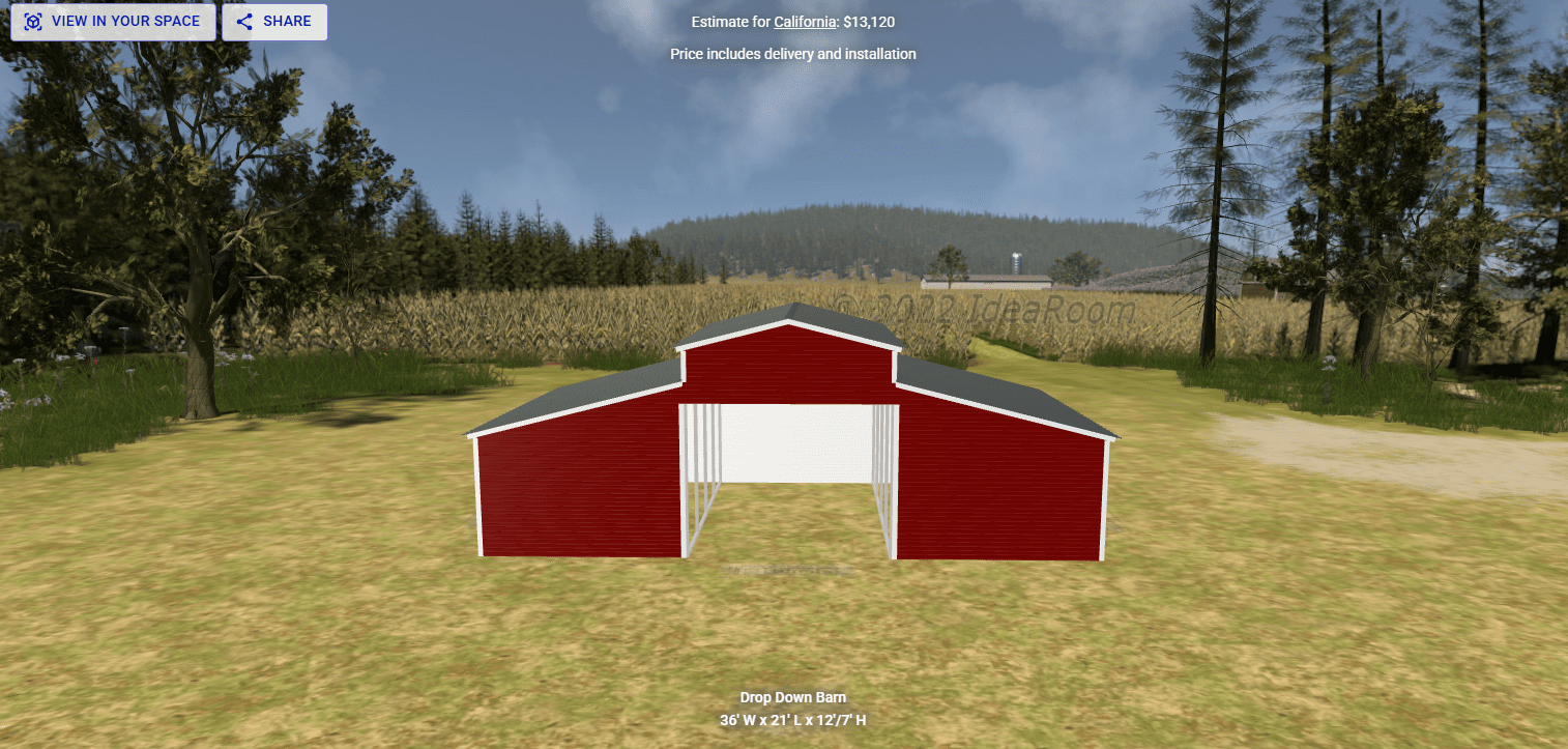 Custom shed design preview