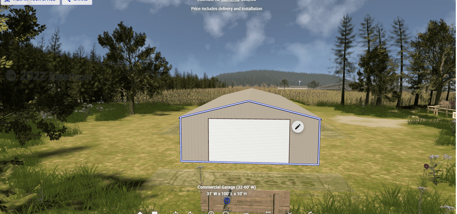 Custom metal building design preview